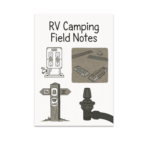 RV Camping Field Notes Poster, Rv Travelers, Camping Enthusiasts, and Adventure Planning, 13x19 Glossy Paper