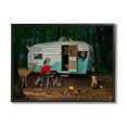 thumbnail image 1 of RV Camping Woodland Wildlife Animals Animals & Insects Graphic Art Black Framed Art Print Wall Art, 1 of 7