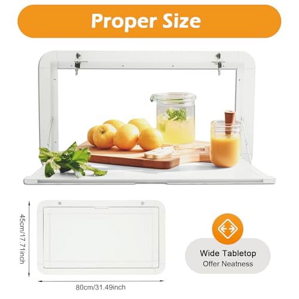 RV Caravan Folding Table Wall Mount White Camping Picnic Hanging Dining ...