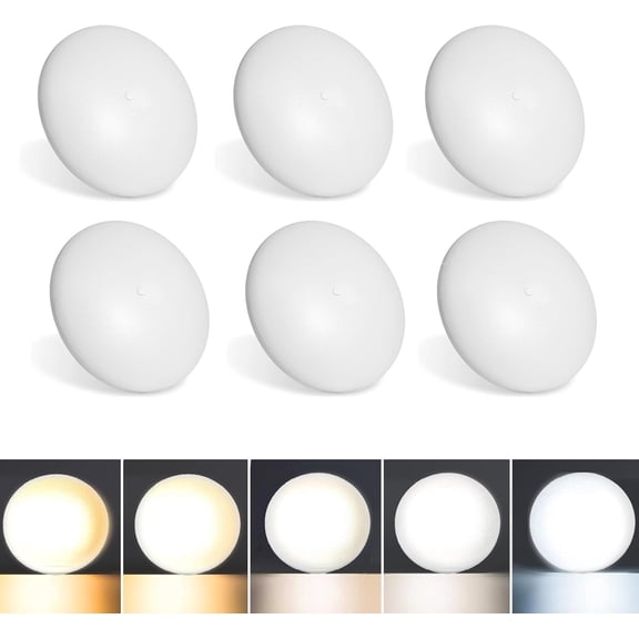RV Ceiling Dome Light 4.5 Inch 12V 5CCT 2700K Soft White-5000K Daylight,5W,400LM,LED RV Interior Lights for Camper/Car/Trailer/Boat,6 Pack