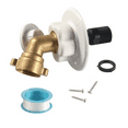 RV City Water Fill Inlet Flange Brass with Hose Elbow Check Valve