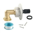 thumbnail image 1 of RV City Water Fill Inlet Flange Brass with Hose Elbow Check Valve Hookup Connector for Trailer Marine, 90 Degree, 1 of 7