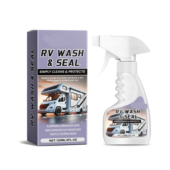 RV Cleaner, 120ml Motorhome Foam Cleaner Spray, Multi-Surface Cleaner for Car Interior Motorcycle, Effective Formula for Dirt and Grime, Travel-Size Cleaning Solution