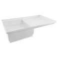 RV Combo Shower Pan 35" x 21" Corner Drain White Toilet Mount