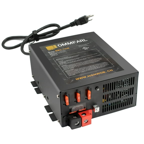 RV Converter Power Converter with Built-in 3 Stage Smart Battery Charger Power Supply-75 Amp
