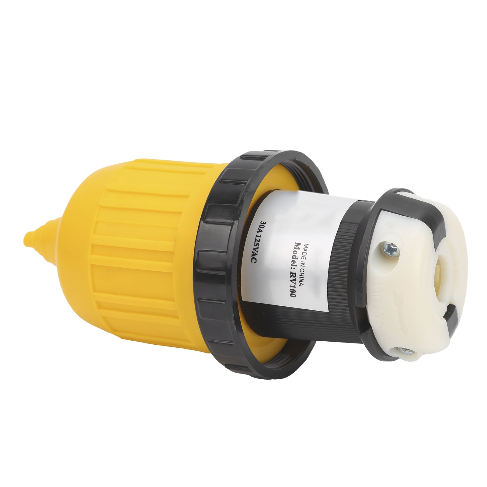 RV Cord Shore Connector Locking Plug With Cover 30 Amp 125V, Power Cord