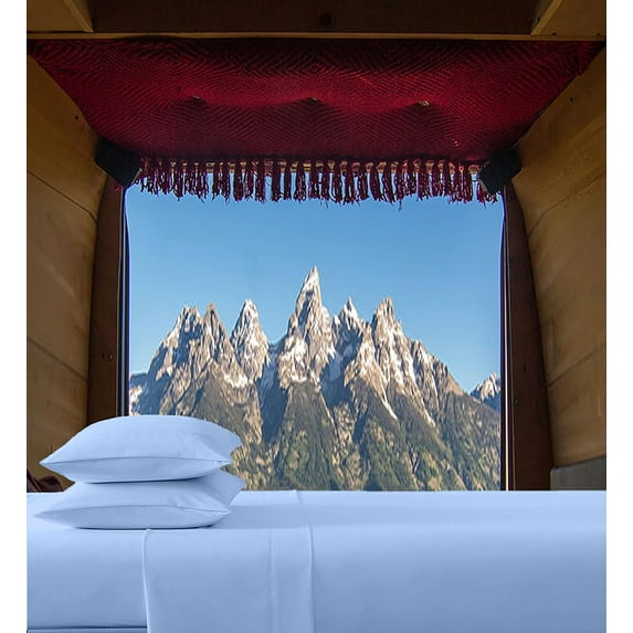 RV Cotton Sheets, 4 PC RV Camper/Bunk/Truck Sleeper Cot Sheets, 8 To 10 Inch Deep Pocket, Fully Elasticized & 100% Egyptian Cotton Sheets - Light Blue Solid, Truck Size, 400 Thread Count.