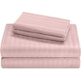thumbnail image 1 of RV Cotton Sheets, 4 PC RV Camper/Bunk/Truck Sleeper Cot Sheets, 15 To 16 Inch Deep Pocket, Fully Elasticized & 100% Egyptian Cotton Sheets - Pink Stripe, RV Short King, 400 Thread Count.., 1 of 6