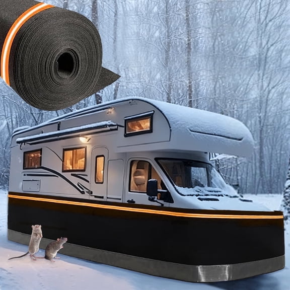 Rv Skirting for Travel Trailer ,37 in Tall, 112 FT Rv Skirt Iron Mesh at The Bottom Rv Covers, Easy Installation Skirting for Mobile Home Exterior, Rv Winter Skirting Thickening