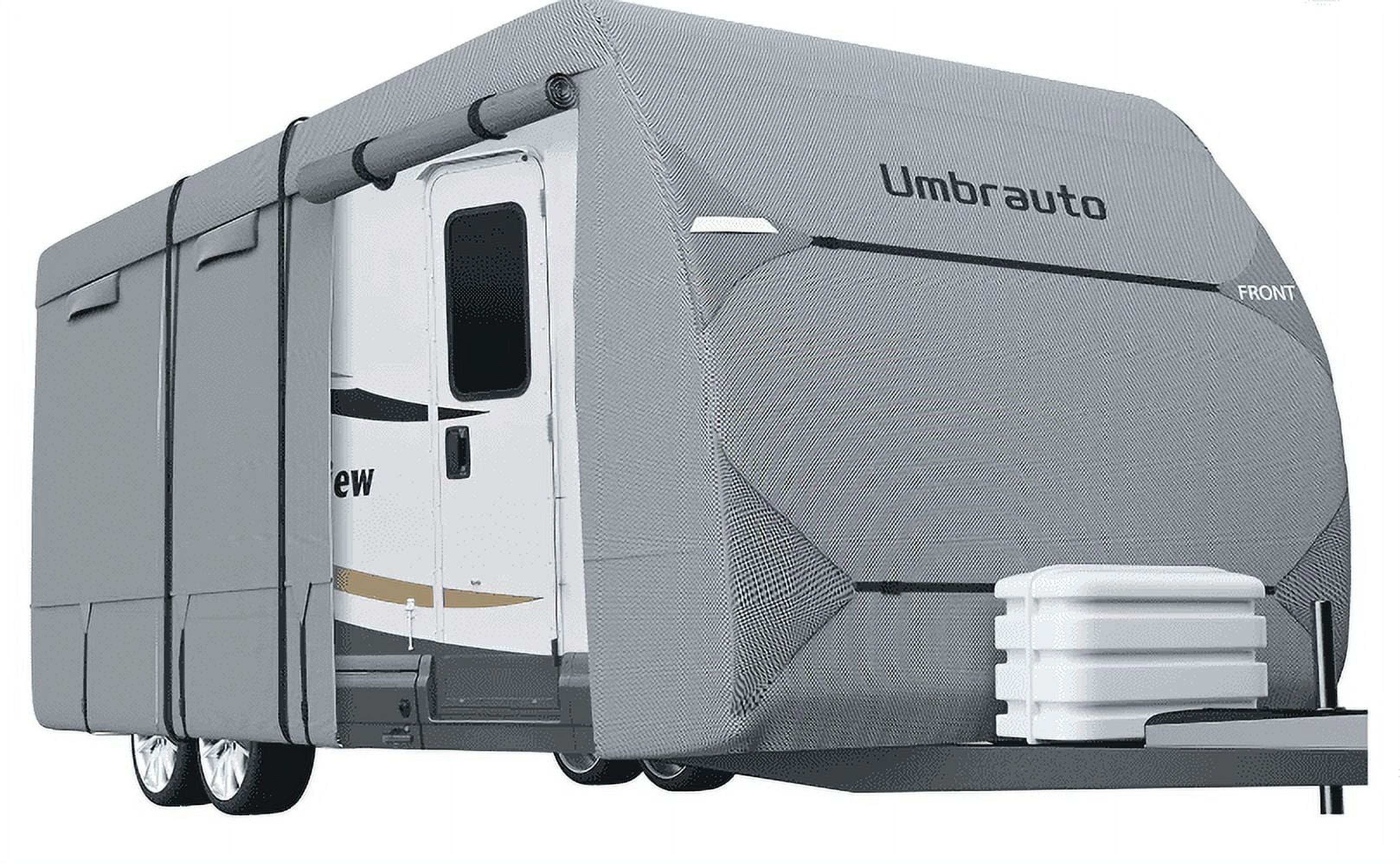 RV Cover Umbrauto 7 Layers Top Camper Cover Windproof Travel Trailer