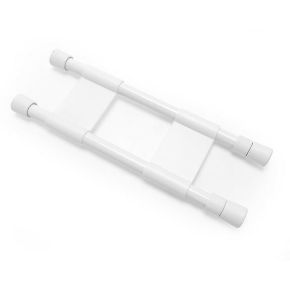 RV Cupboard Double Bar Set - 10" to 17" White (E/F)