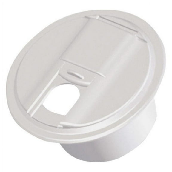RV Designer B101 - 5.0"D Polar White Round Electric Cable Hatch