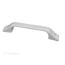RV Designer E222 Grab Handle - White Plastic, 9-1/2"