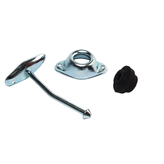 RV Designer E257 Metal Plunger-Style Entry Door Holder - Angled, 4-3/4"
