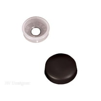 RV Designer H603 - Black Plastic Screw Cover (Set of 14)