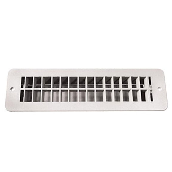 RV Designer H850 2 In. White Floor Register With Damper - White