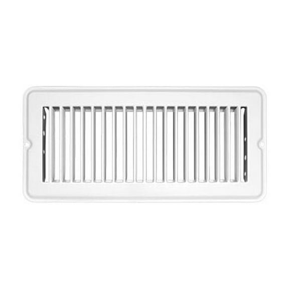 RV Designer H875 Metal Undampered Vent Register - 4" x 10", White