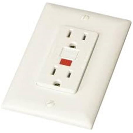 RV Designer RVDS801 White Dual GFCI Outlet with Cover Plate