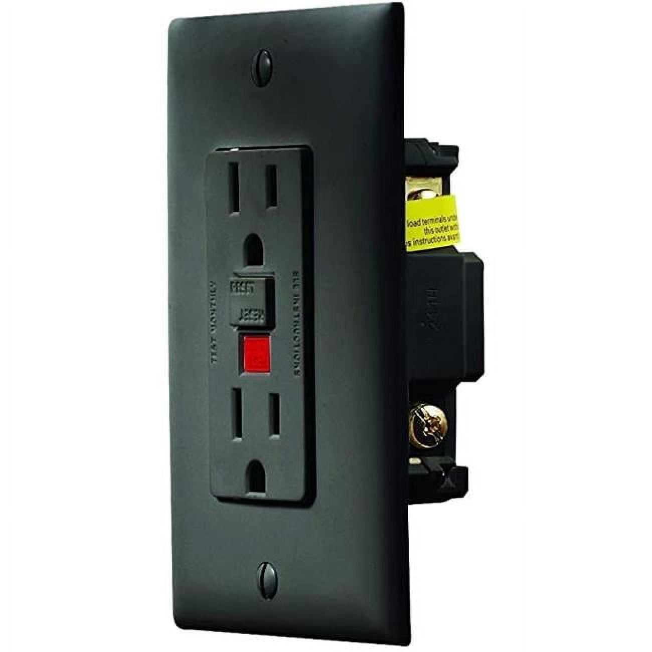 RV Designer RVDS807 Black Dual GFCI Outlet with Cover