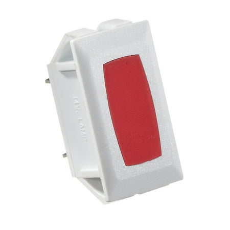 RV Designer S365 DC Rocker Switch 10 Amp - White/Red, Indicator Lights
