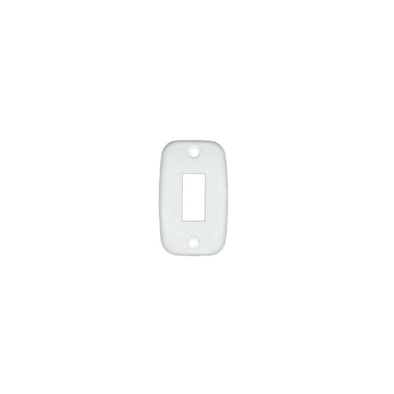 RV Designer S381 DC Rocker Switch 10 Amp Mounting Plates - White, Single