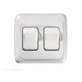 thumbnail image 1 of RV Designer S533 White Double On/Off Contoured RV Switch in Plate, 1 of 2