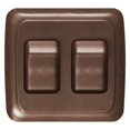 thumbnail image 1 of RV Designer S633 Contoured DC Wall Switch On/Off - Double, Brown, 1 of 1