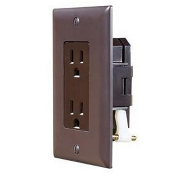 RV Designer S815 Dual Outlet with Cover Plate Brown