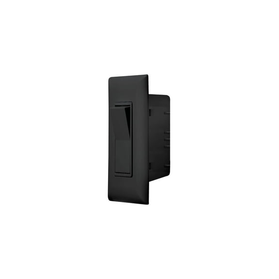 RV Designer S845, Self Contained Contemporary Cover Plate, Black, AC Electrical