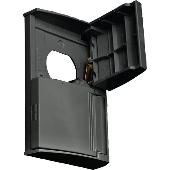 RV Designer S904 Black Weatherproof RV AC Receptacle Snap Plate Cover