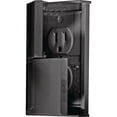thumbnail image 1 of RV Designer S907 Black Weatherproof Dual RV Outlet Receptable & Snap Cover Plate, 1 of 1