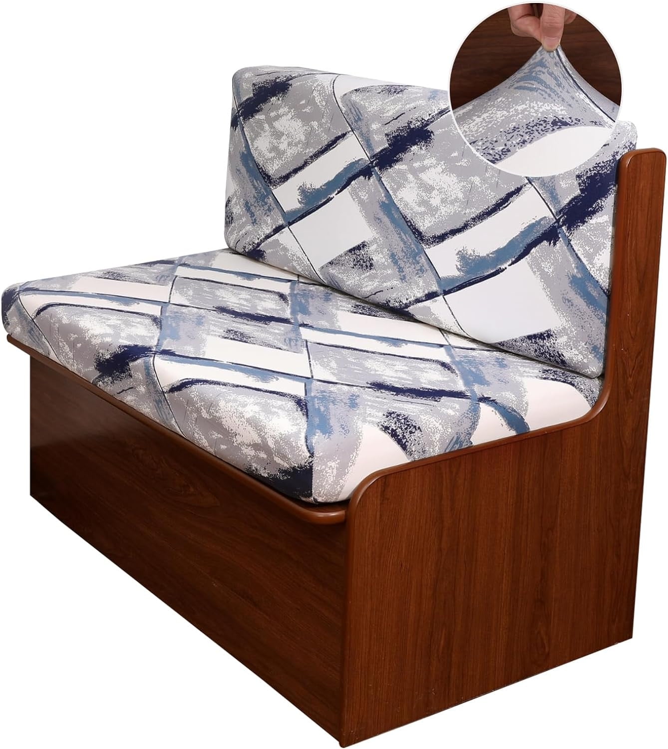 RV Cushion Covers Printed Elastic Camper Cushion Slipcover Stretchable Loveseat Sofa