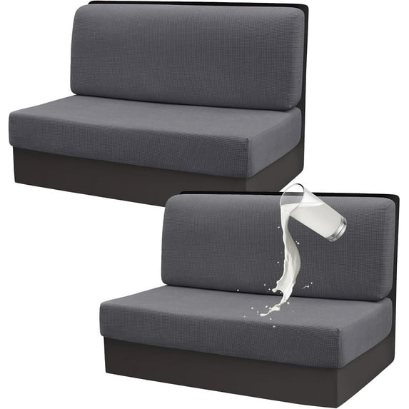 RV Dinette Cushion Covers Stretch Camper Sectional Replacement RV Seat Covers Travel Trailer Couch - Includes 2 Backrest Cover & 2 Bench Cover