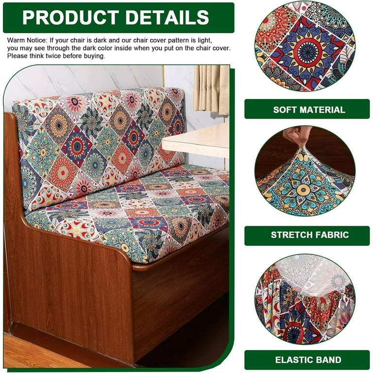 RV Dinette Cushion Covers Stretch Sofa Seat Slipcovers Replacement Camper Cushions Cover Washable Couch Cushion Slipcovers for RV Camper Car Bench