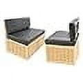 RV Dinette Cushions,2 Sets of PU Leather Replacement Camper Cushions Includes 2 Booth Seats and 2 Backrests for RV,Camper,Trailer Bed (Dark Gray,38")