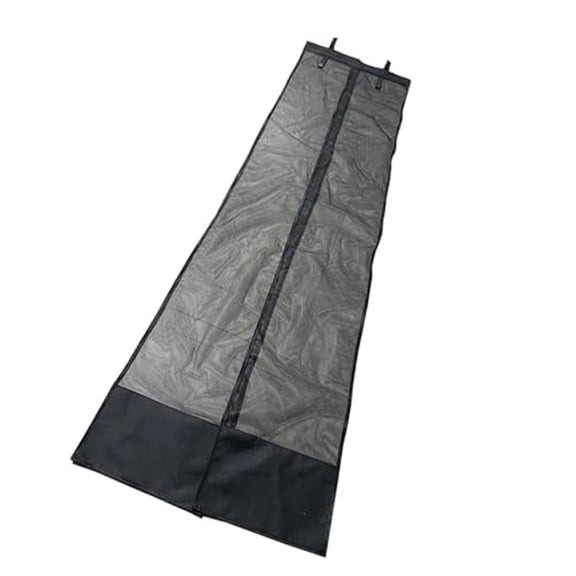 RV Door Curtain with Breathable Mesh Screen and Zipper Closure, 70x220cm Black ABS and Polyester Sunshade for Campers and Trailers, Heat Insulation, Foldable Design, Easy In