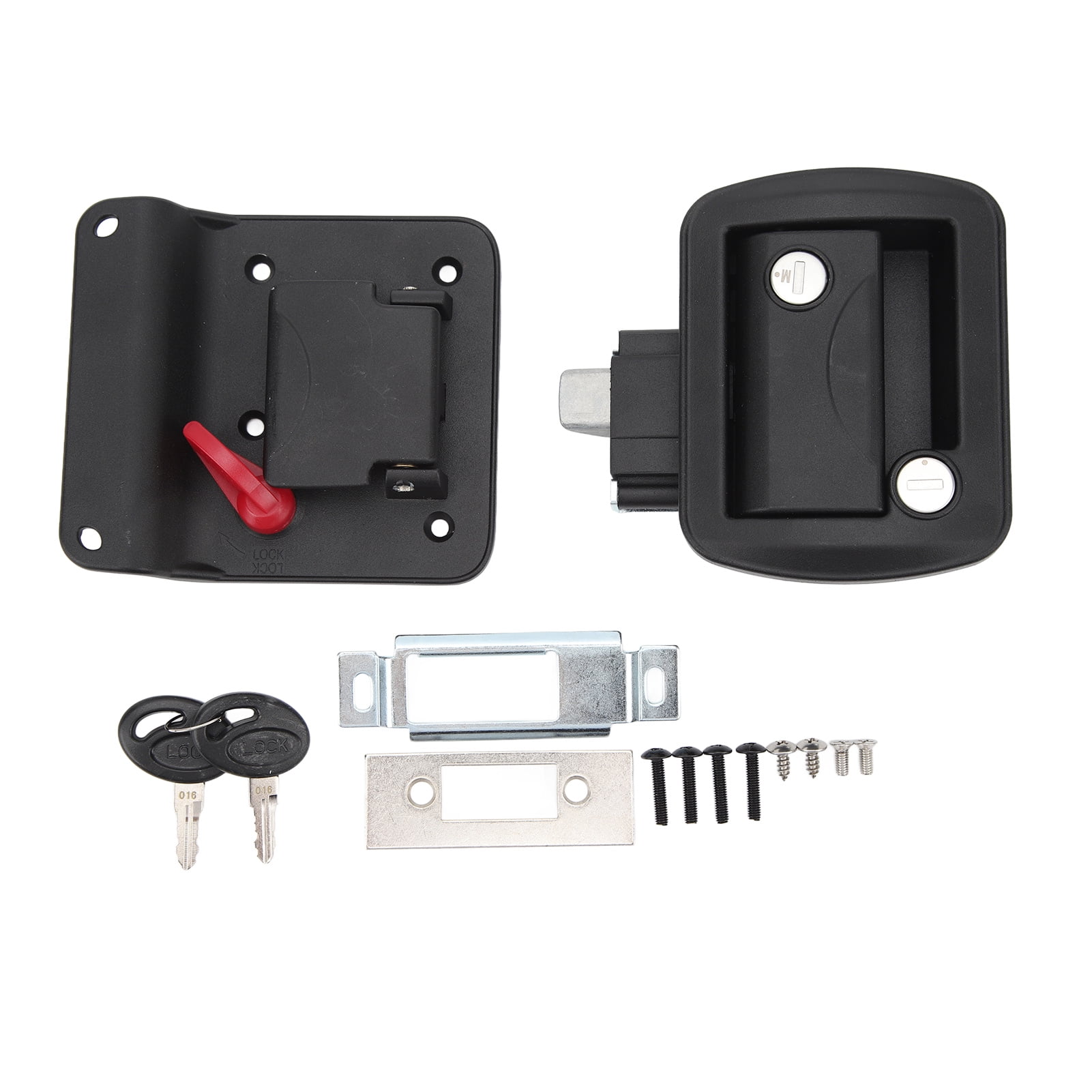 RV Door Lock IP67 Waterproof High Strength Black Paddle Entry Door