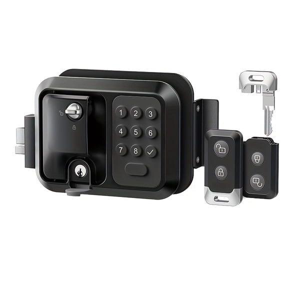 RV Door Lock Keyless Entry, Password FOB Control Unlock, RV Door Lock Replacement with Spare Key, Fits Right-Side Hinges, Heavy-Duty RV Security Lock for Travel Trailer Camper, Safety Travel Gift