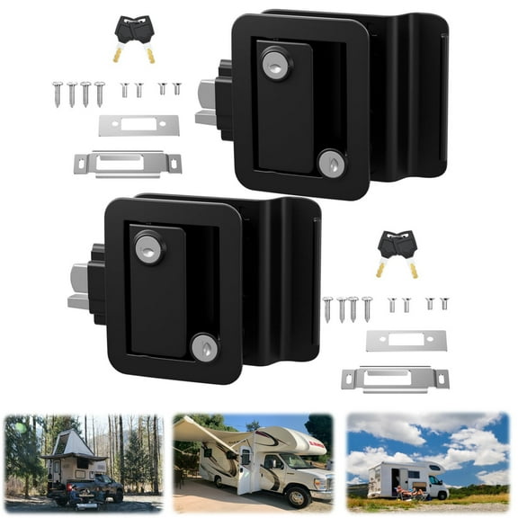 Lippert Components 317649 - Black Door Latch Kit - Walmart.com