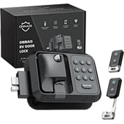 Onnais, Black, Metal, RV Keyless Entry Door Lock for Trailers and 5th Wheels Exterior, Detachable