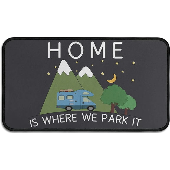 RV Door Mat Camping Door Mat Camper Accessories for Inside Camping Rug RV Welcome Mat Camper Decor Happy Camping Rug for Outside Camping Floor Mat Personalized Rugs 30"x17"