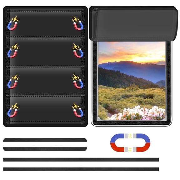 RV Door Window Shade Cover Magnetic Blackout Curtains for RV,Car Side Window Sun Shades & Windshield Privacy Cover,UV Protection Car Accessories for Camping,Travel & Heat Reduction
