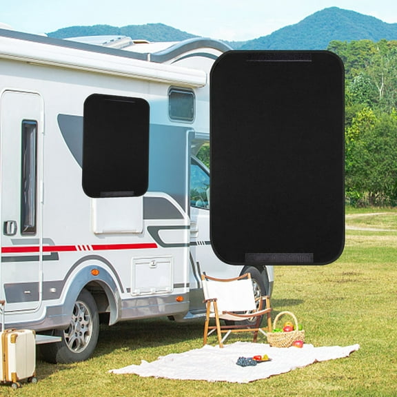 RV Door Window Shade Cover, Sun Blackout Fabric for Camper Privacy Entrance (16 x 25 inch)