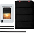 thumbnail image 1 of RV Door Window Shade, Foldable Hook and Loop Fastener RV Blackout Window Cover, UV Rays Protection Camper Trailer Door Window Cover, Waterproof Thickened Oxford Fabric (Black-R), 1 of 6