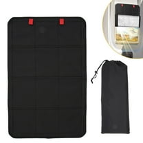 RV Door Window Shade, Foldable Magnet RV Blackout Window Cover, UV Rays Protection Camper Trailer Window Cover, Waterproof Thickened Oxford with Storage Bag, Black