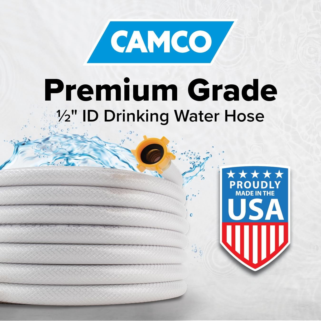 RV Drinking Water Hose - Lead-, , Phthalate-, 25-Ft, 1/2" Diameter,  USA