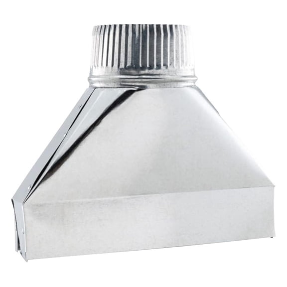 RV Ducting 4-Inch Straight Register Boot | Straight Crimped Boot | Galvanized | 2-1/4" x 10" x 4"