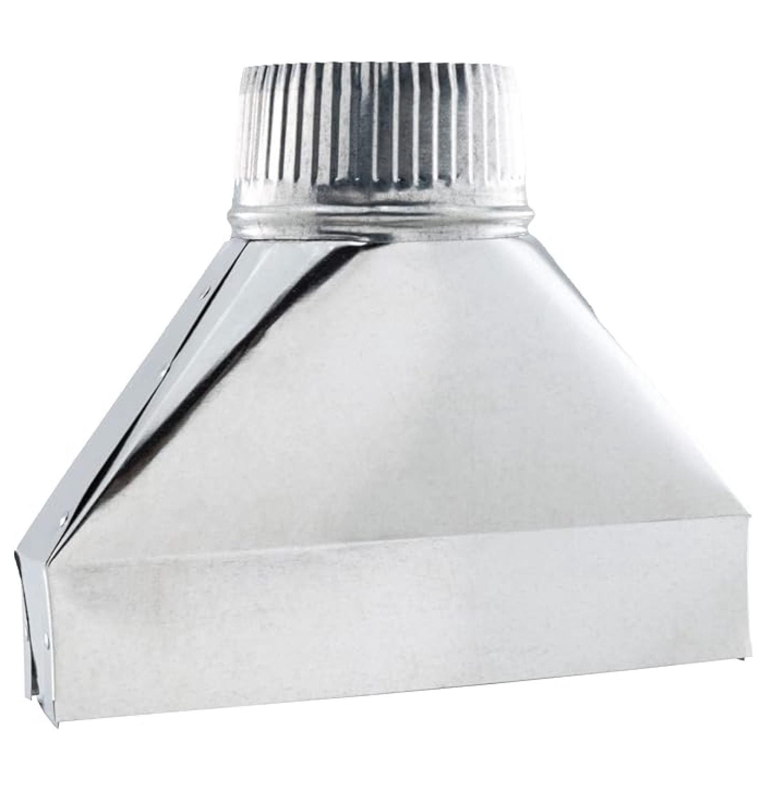 RV Ducting 4-Inch Straight Register Boot | Straight Crimped Boot | Galvanized | 2-1/4" x 10" x 4"