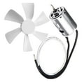 RV Exhaust White Vent Fan Blade with 12V DShaft RV Fan Motor and 2