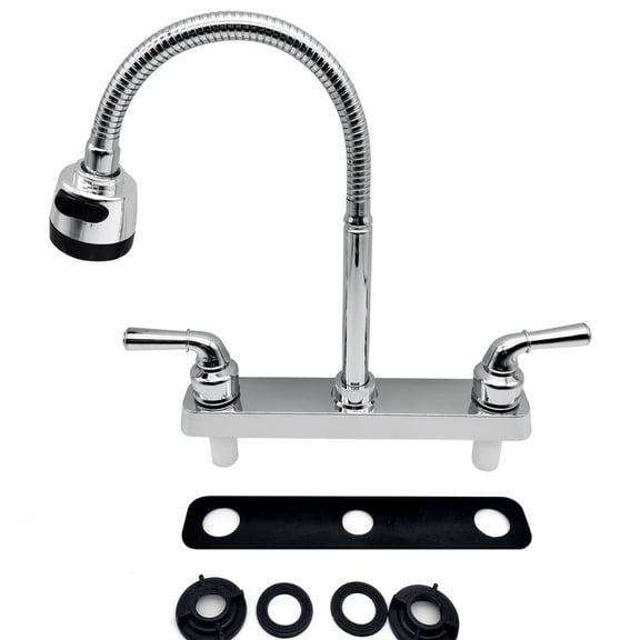 SENLLEO RV Faucet Replacement, RV Kitchen Sink Faucet with 360 Degree Rotatable Sprayer Flexible Spout, RV Bathroom Faucet Set for Campers, RVs, Motorhomes, Travel Trailers